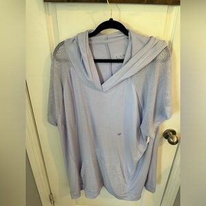 Lane Bryant Livi Short Sleeve Hoodie Lavender